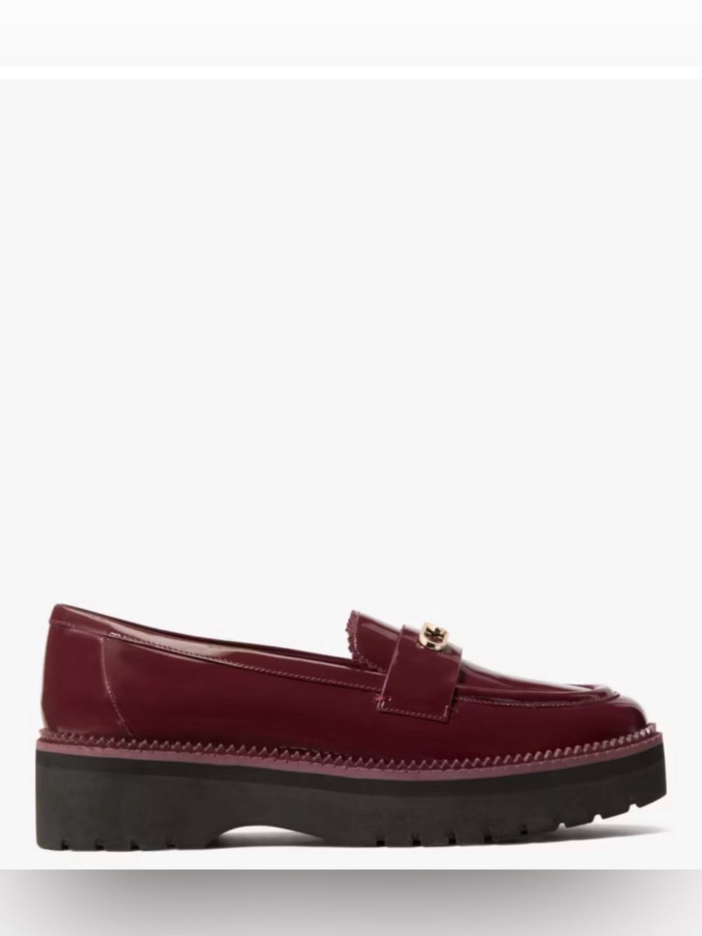 Women's Burgundy Platform Loafer